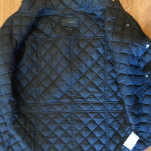 J. CREW BLACK QUILTED COAT SZ S* - Picture 7 of 8